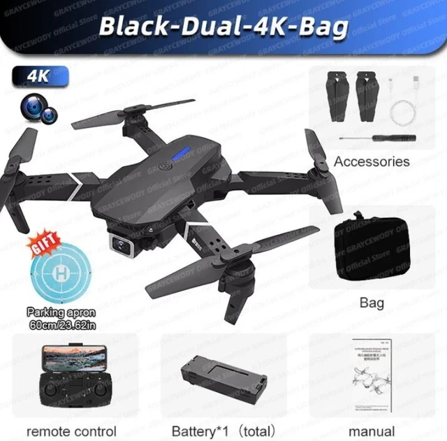 DUO RC Drone Quadricoptère RC Drone Pliable avec Caméra 4K HD Excellent