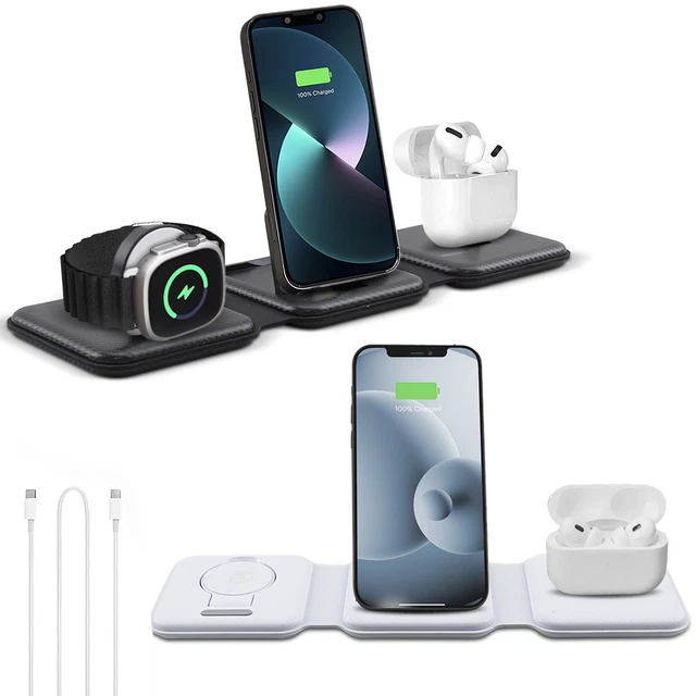 BASE DE CARGA magnética 3en1 Cargador inalámbrico portátil