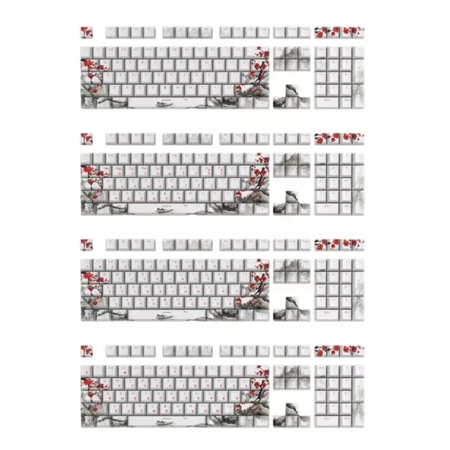 Keycaps 108-key Thick Pbt DyeSublimation Russian Keycap For Mechanical Keyboard