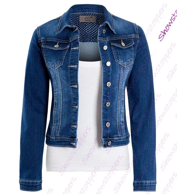 Ladies fitted denim jacket uk deals