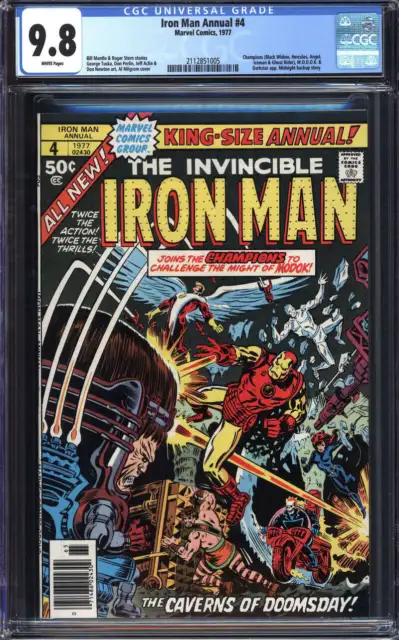 Iron Man Annual #4 Cgc 9.8 White Pages // Marvel Comics 1977