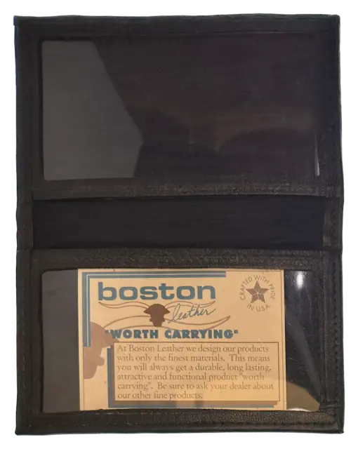 BOSTON LEATHER ID HOLDER: Double Oversized ID Holder (5819)