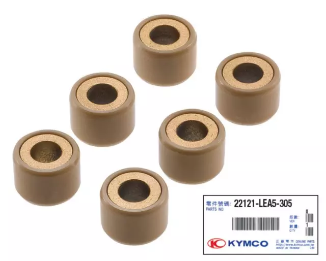 6 Rulli Ø20x15 17,5gr ORIGINALI per Variatore Honda Forza 125 2017-2021