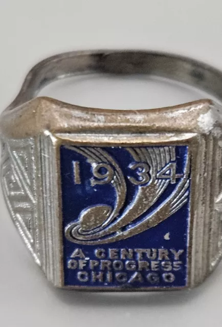 CHICAGO WORLD'S FAIR 1934 Adjustable Souvenir Ring Vintage Century of ...