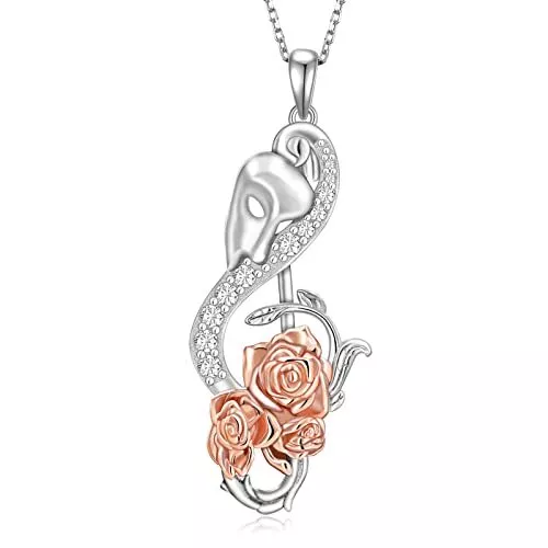 Feijiesi Phantom of the Opera Necklace 925 Sterling Silver Phantom of the Ope...