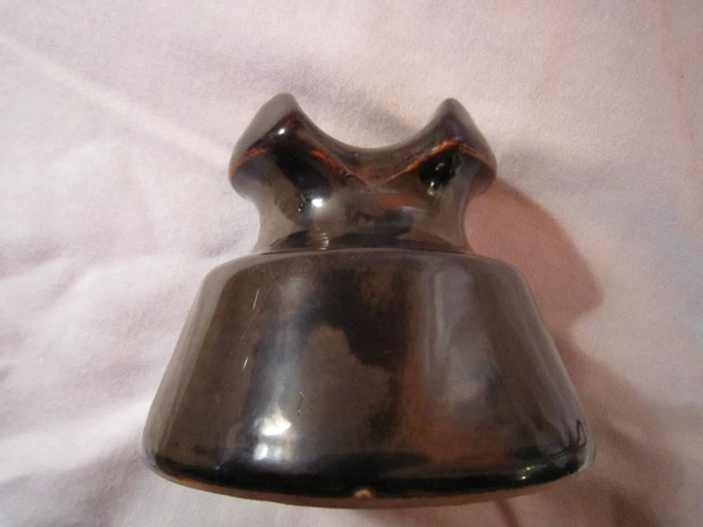 Vintage Glazed Porcelain Ceramic Electrical Electric Power Line Insulator! MINT