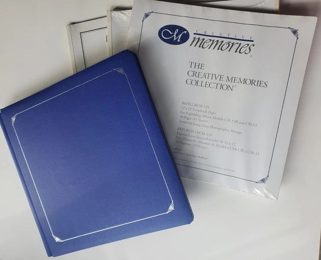 Álbum de álbum de recortes Creative Memories 12x12 con una variedad de paquetes de papel