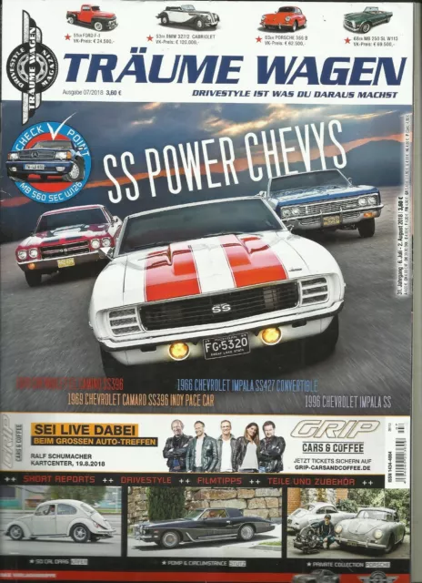 Zeitung Träume Wagen Automobile Magazin Nr.7 2018 Camaro Käfer Stutz Porsche