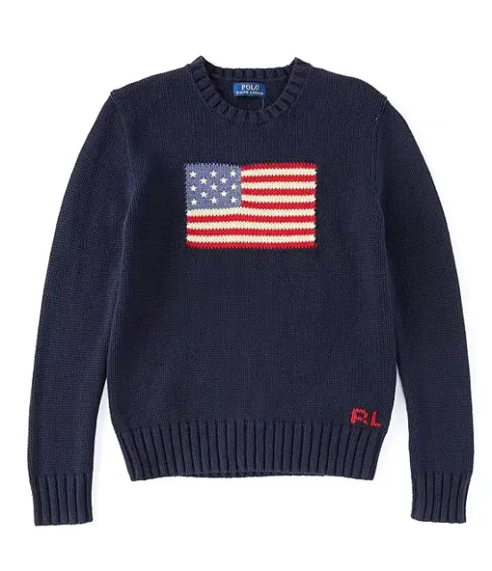 Polo Ralph Lauren Child’s Unisex American Flag Sweater Size 6