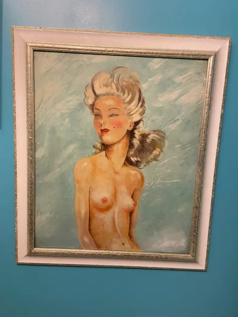 Peinture Elegante Huile Sur Isorel Début Xx Dans Le Gout De Jg Domergue