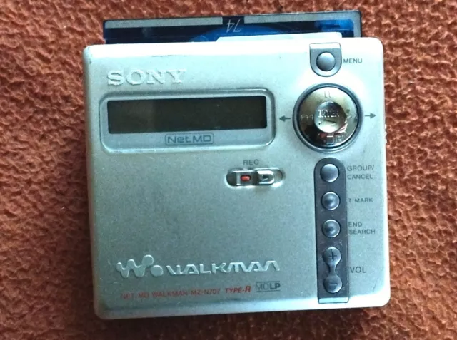 SONY Walkman MD Minidisc Recorder MD Walkman MZ-N707 metal brossé- exellent état