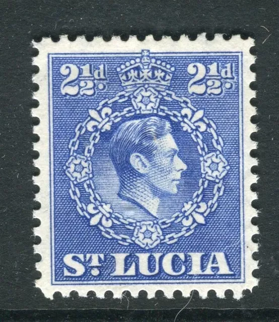 ST.LUCIA; 1938 early GVI portrait issue Mint hinged Shade of 2.5d. value