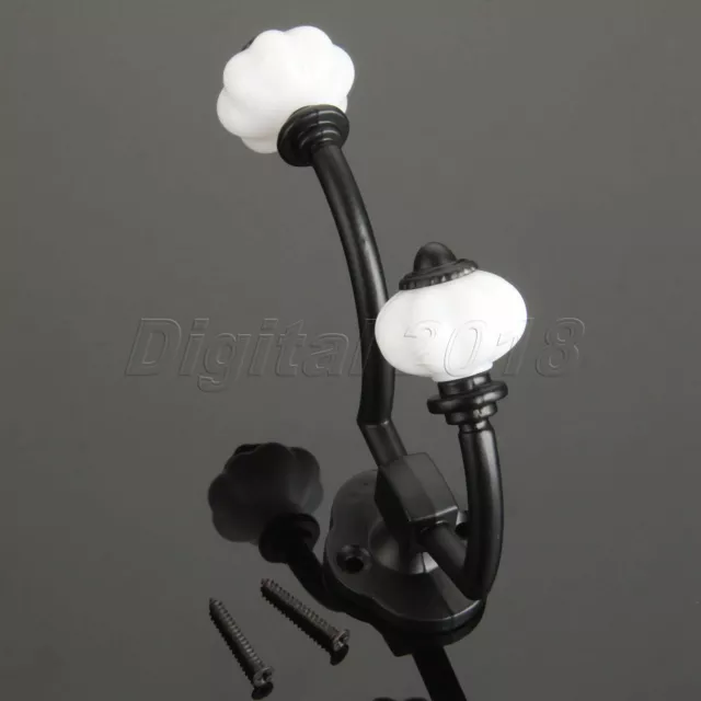 Wall Clothes Hooks Coat Hat Hanging Holder Hanger Ceramic Knob European Style