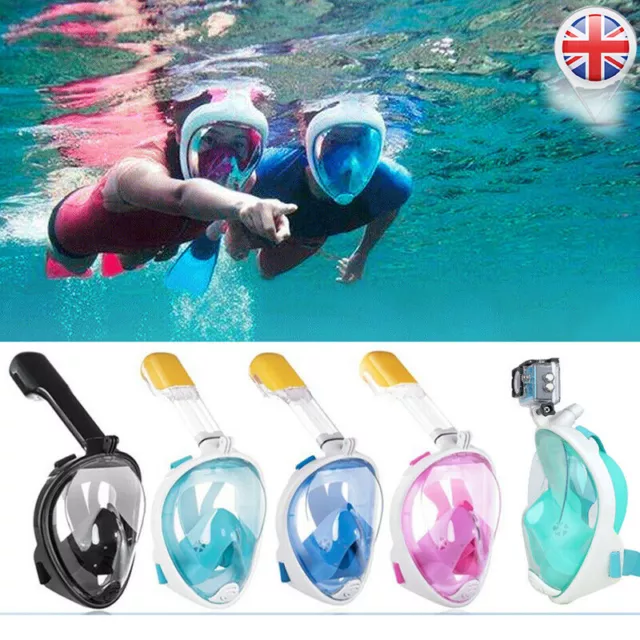 Full Face Snorkel Mask Diving Scuba Goggles Swimming Kids Adults Anti-Fog Swim 2