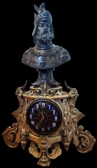 Orologio Leroy & Fils Maestoso in Bronzo Dorato E Brunito condizioni perfette