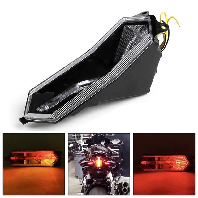 Tail light Integrated Turn Signals For Yamaha YZF R6 R1 R1S R7 2015-2022 Clear_