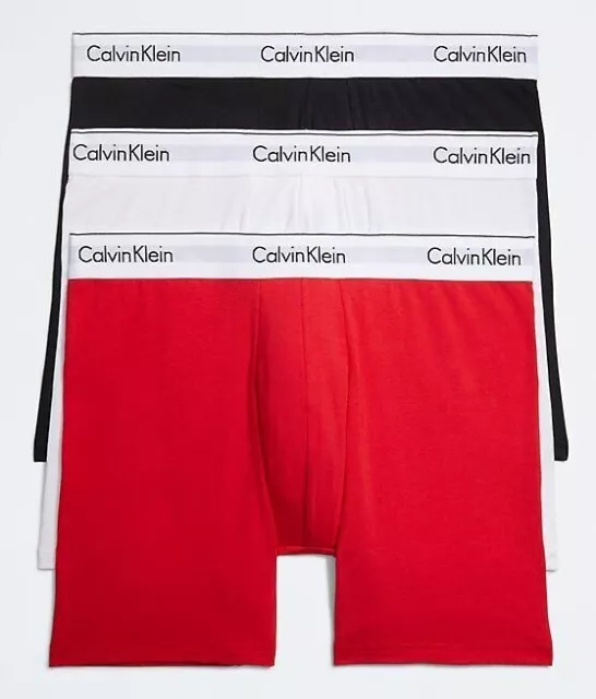 Men's Calvin Klein 3-pack Modern Cotton Stretch Boxer Brief White/Exact/Black