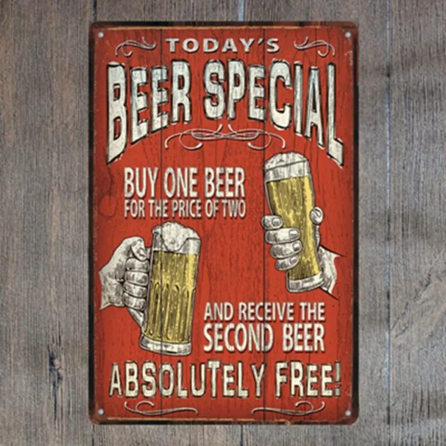 Vintage Metal Tin Signs Retro Beer Sign Plaque Pub Bar Art Decor Wall Poster