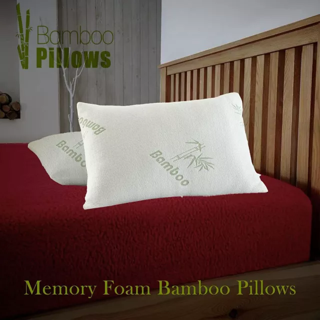 Kids Super Bamboo Memory Foam Pillow Head Neck Bamboo Pillow Anti-allergy 25x40 3