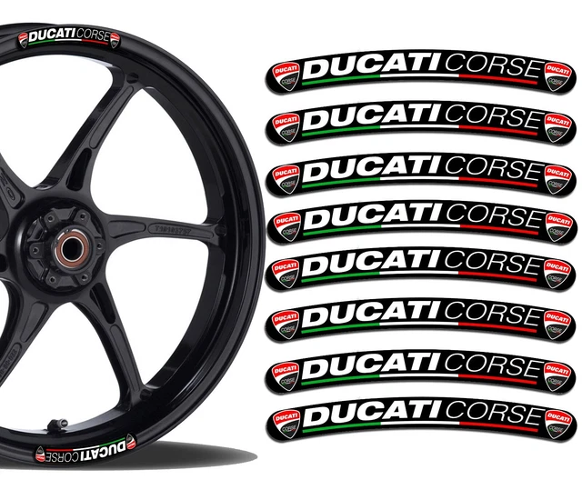 DUCATI CORSE LOGO Racing Motorcycle Car Badge Rim Sticker £6.01 ...