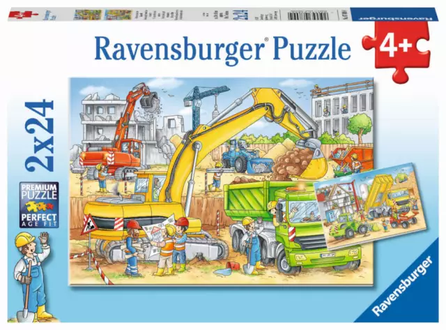 Ravensburger Kinderpuzzle - 07800 Viel zu tun auf der Baustelle - Puzzle für Ki