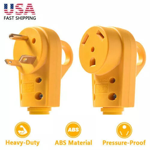 RV 30 AMP Receptacle Plug Male&Female Power Cord End Replacement
