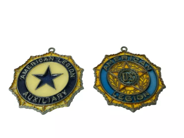 2 Stained Glass American Legion Window Hanger Decoration Auxiliary