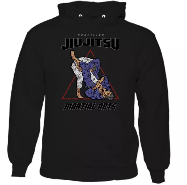 Mens Brazilian Jiu Jitsu Word Cloud Hoodie MMA Mixed Martial Arts BJJ Top UFC