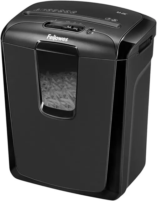 Fellowes Paper Shredder- Cross Cut for Home Use, 8 Sheet Powershred M-8C Home.
