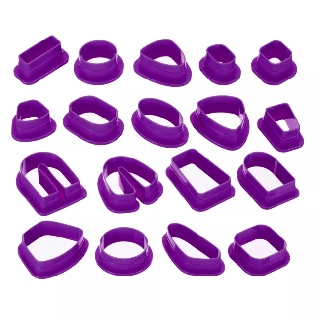 Polímero Arcilla Cortadores 18uds Polimérica Arcilla Pendientes Kit Púrpura