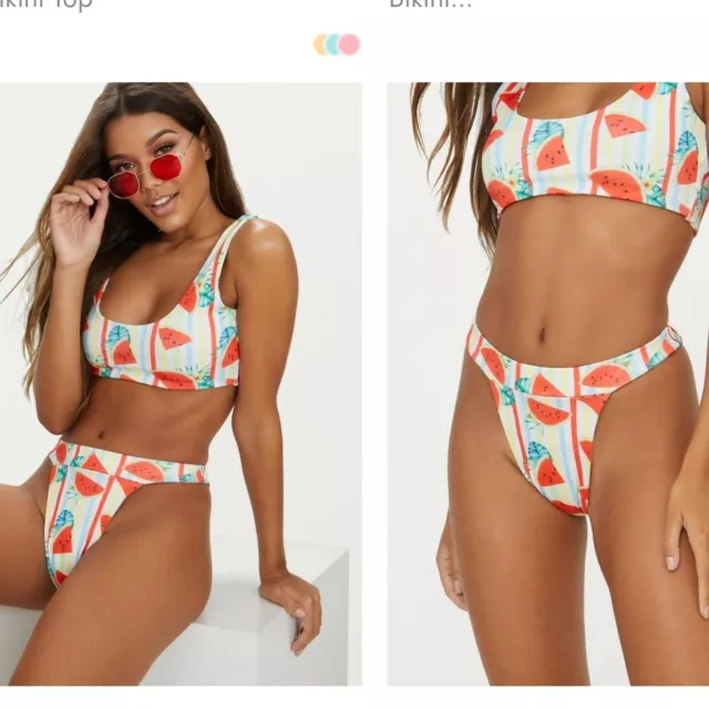 PRETTY LITTLE THING Watermelon Bikini 8 10 4.00 PicClick UK