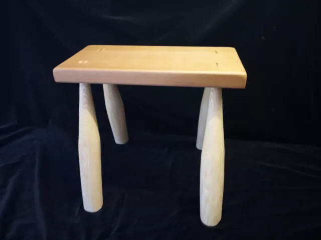 solid oak and ash milking stool. hand made solid oak stool.solid wood hand craft