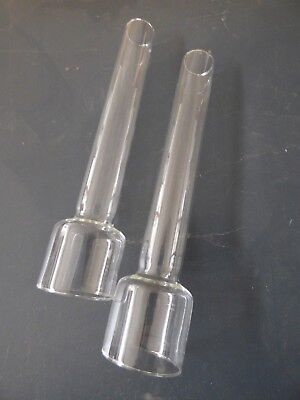 2 VERRES de LAMPE à PETROLE  41 mm 