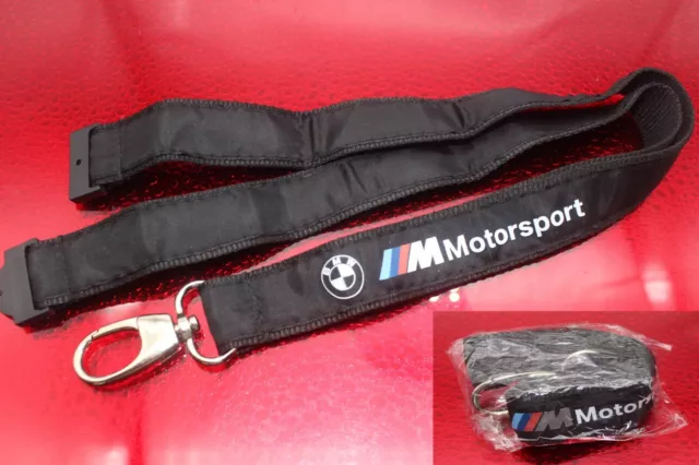 BMW M Motorsport Schlüsselband Lanyard Key Strap VIP Metallschließe Kartenhalter