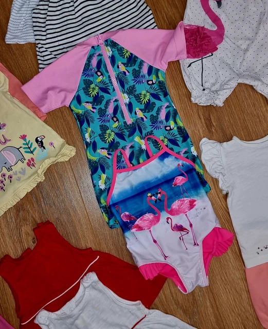 #37 Huge Bundle Of Baby Girls Summer Clothes Age 3-6 Months Outfits Rompers Hats 7