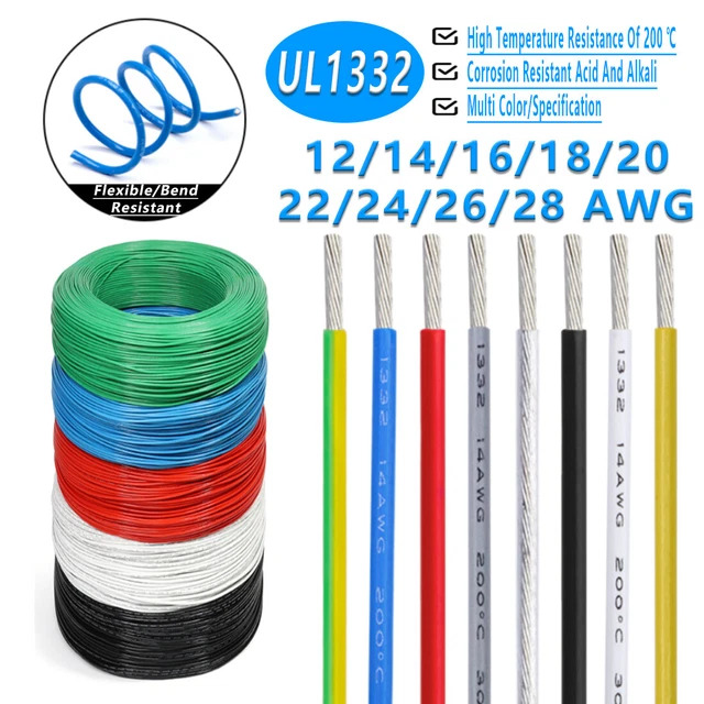 1M UL1015 PVC Stagnato Anima Di Rame Filo Cavo Linea 8/10/12 - Foto 8