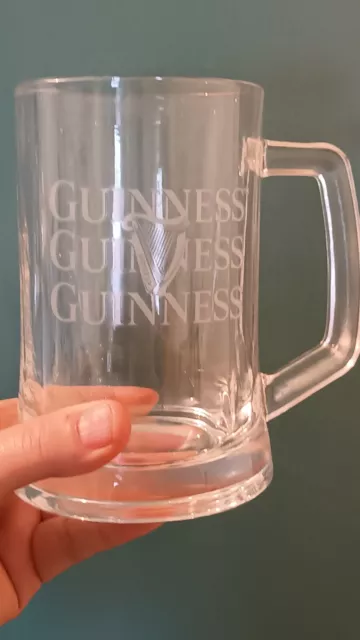 Guinness Extra Stout Heavy Guage Glass Tankard  Pint