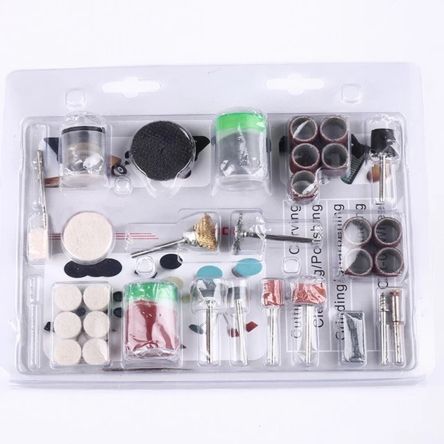 105pz Kit Smerigliatrice Elettrica Set Dischi Incisione Lucidatura Pulizia
