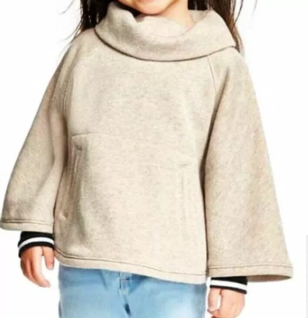 Old Navy Cowl-Neck Sparkle Poncho Sweater Toddler Girls Size M 2-3T New NWT Gold