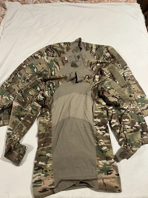 Lot of 3 US Army Combat Shirt Military Multicam FR Flame Resistant Men’s X-Small