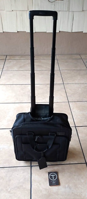 Tumi Tech 58602 Black Ballistic Nylon Rolling Wheeled Laptop Briefcase Luggage