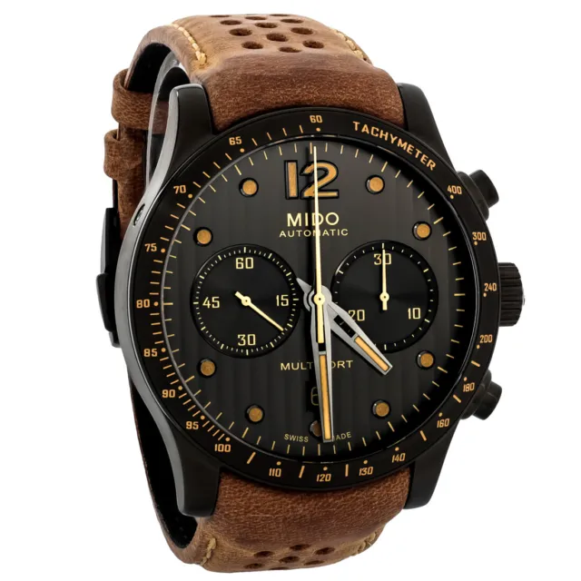 Mido Multifort Mens Black Swiss Chronograph Automatic Watch M025.627.36.061.10