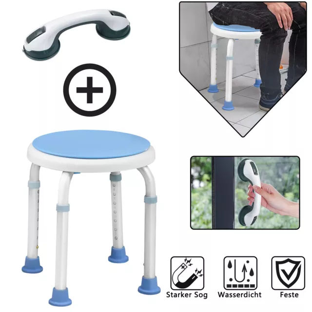 Sedile doccia con ventosa maniglia doccia sgabello bagno sedia doccia sgabello doccia maniglia di supporto DE