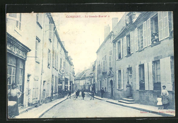 CPA Corbigny, La Grande Rue no.2 1909