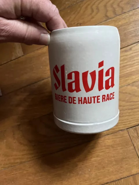 Chope bière LA SLAVIA + 3 verres Kanterbrau