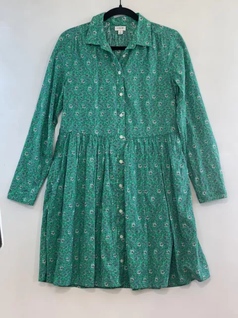 J Crew Front Button dress W Pockets Size