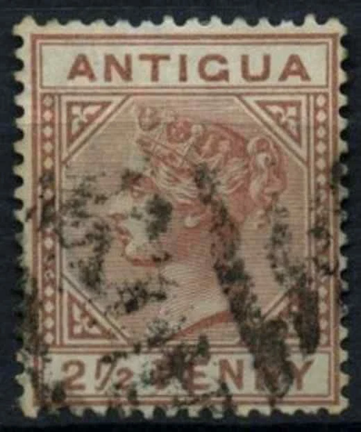 Antigua 1882 SG#22, 2.5d Red Brown QV Wmk CA Used #D56401