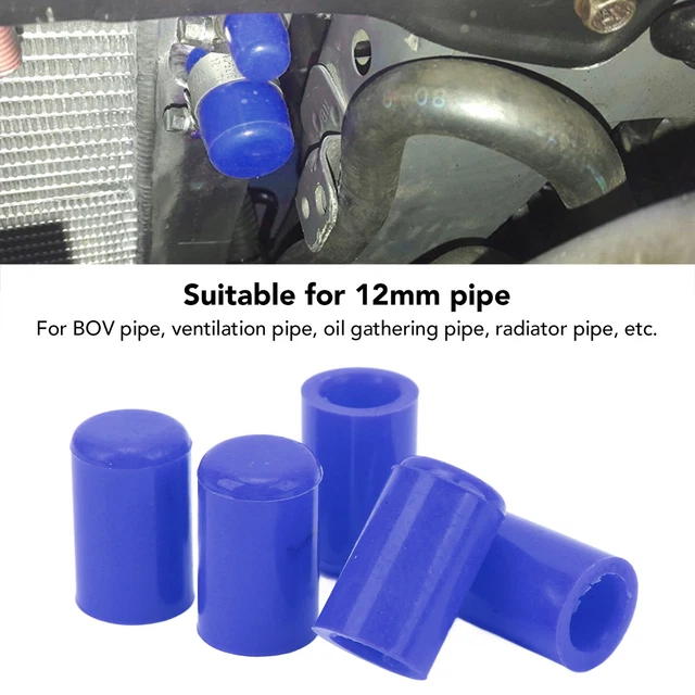 Blue 10PCS 12mm Auto Intake Vacuum Hose Cover Silicone Hose Blanking Caps Tubing