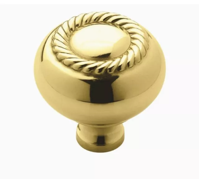 3 pack Amerock Allison Polished Brass 1 1/4" Rope Cabinet Pull Knob BP534713 NEW