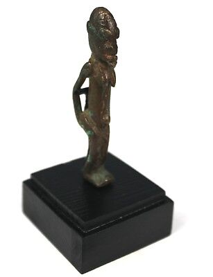 Art African - Antique Pendant Bronze Dogon - Base On Gauges - 8 CMS